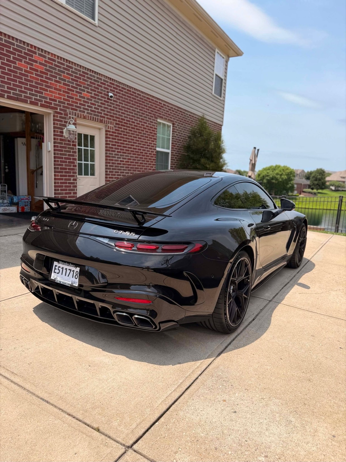 Black Mercedes-AMG GT 55 after full detail