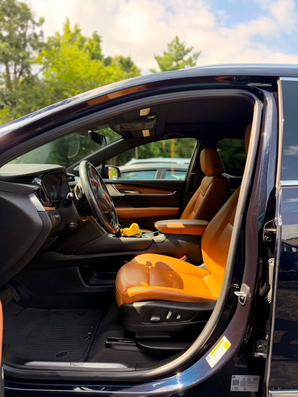Cadillac XT5 leather interior detail