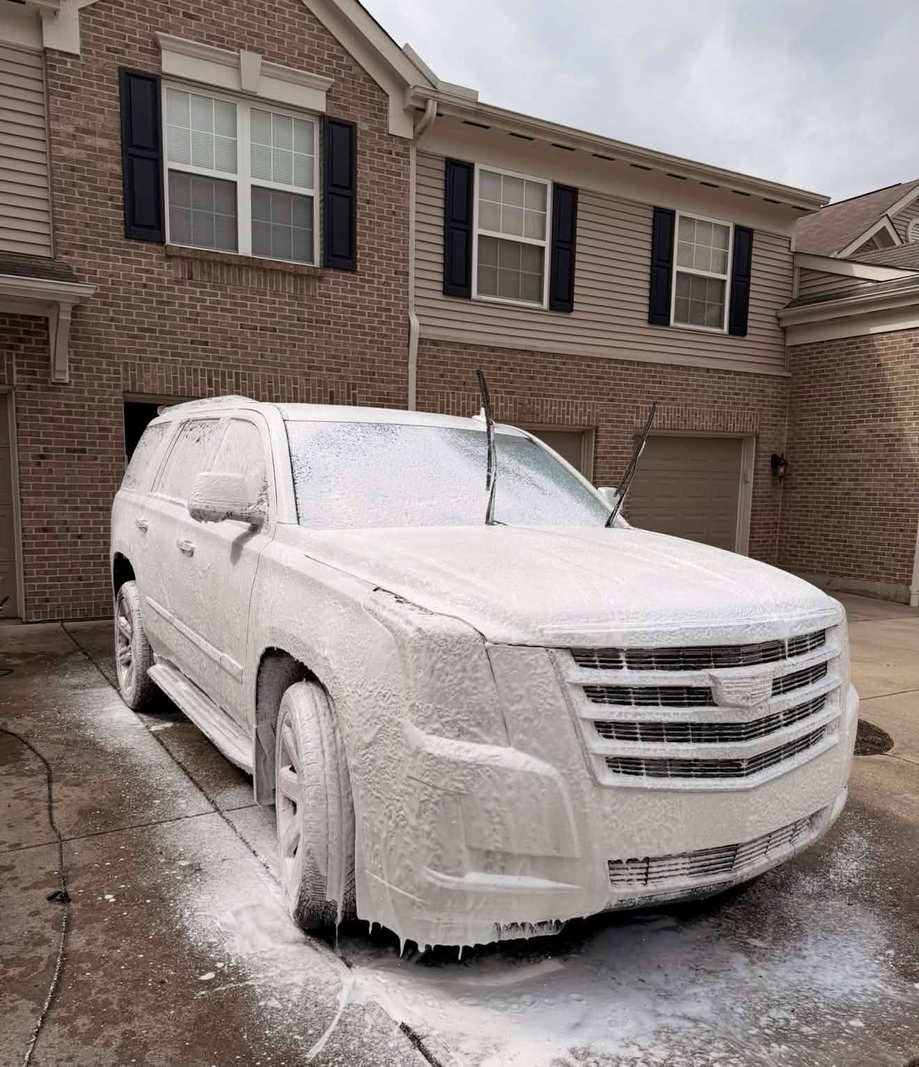 Cadillac Escalade snow foam treatment