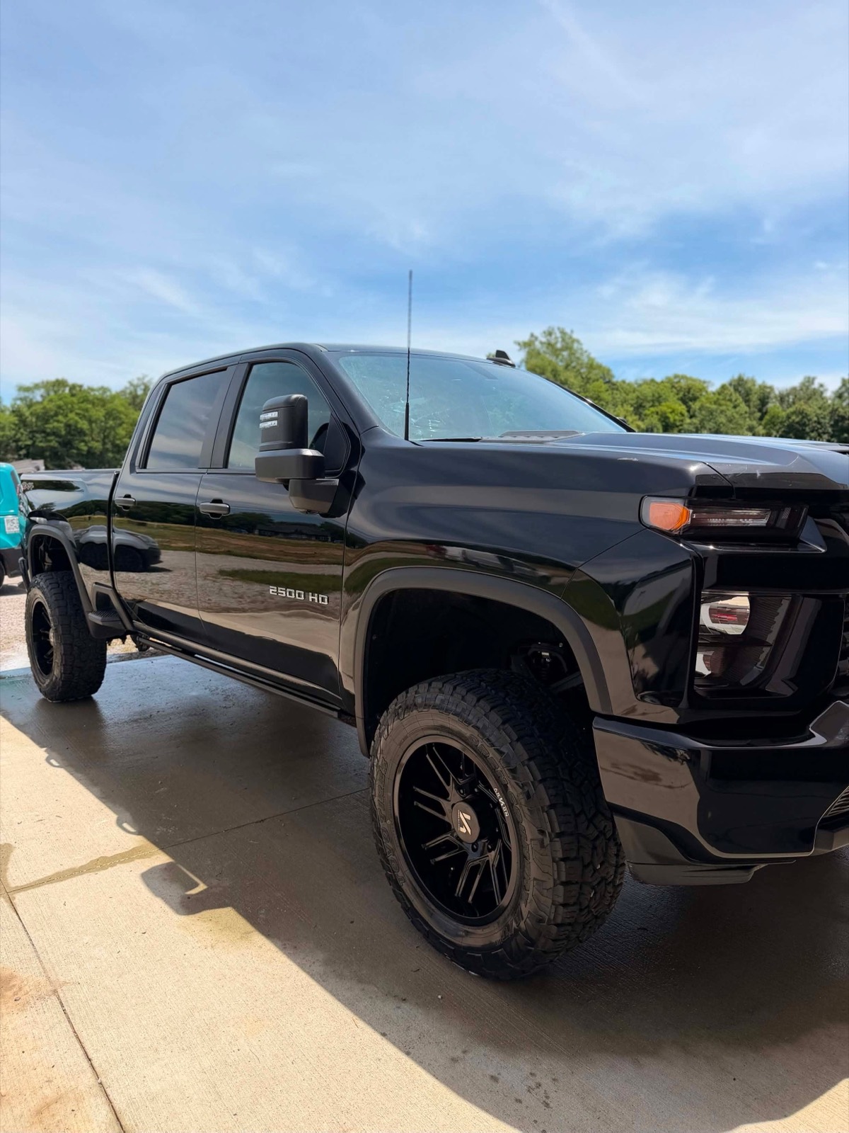Black Chevy Silverado 2500HD detail